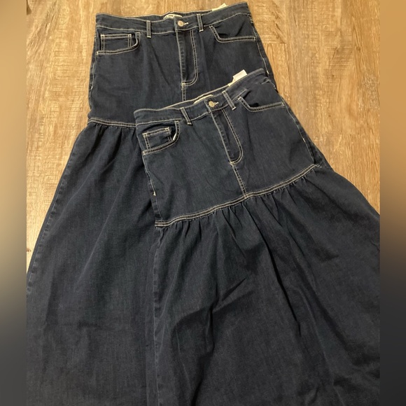 Free People Jordan Denim Maxi Skirt We The Free - Picture 11 of 15